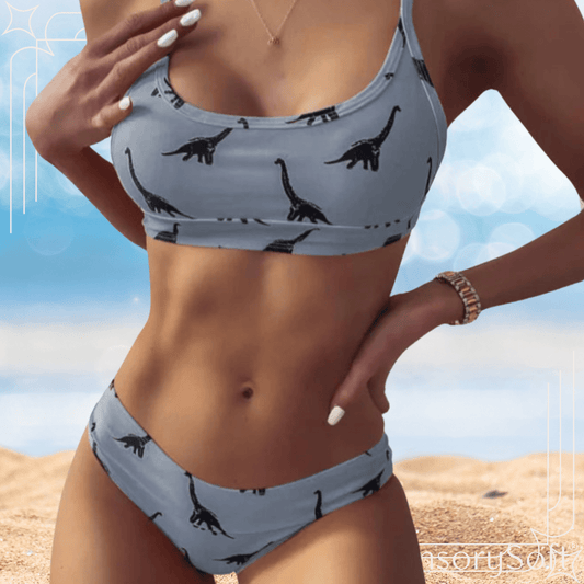 Brazilian Bikini Swimsuit - In Grey - SensorySoft
