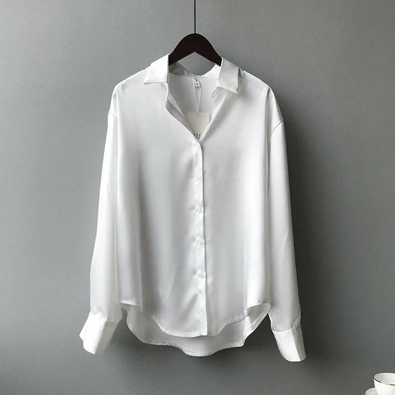 Business Satin Silk Shirt - SensorySoftShop