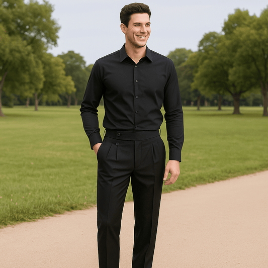 Casual Business Trousers in Traditional Black - SensorySoft