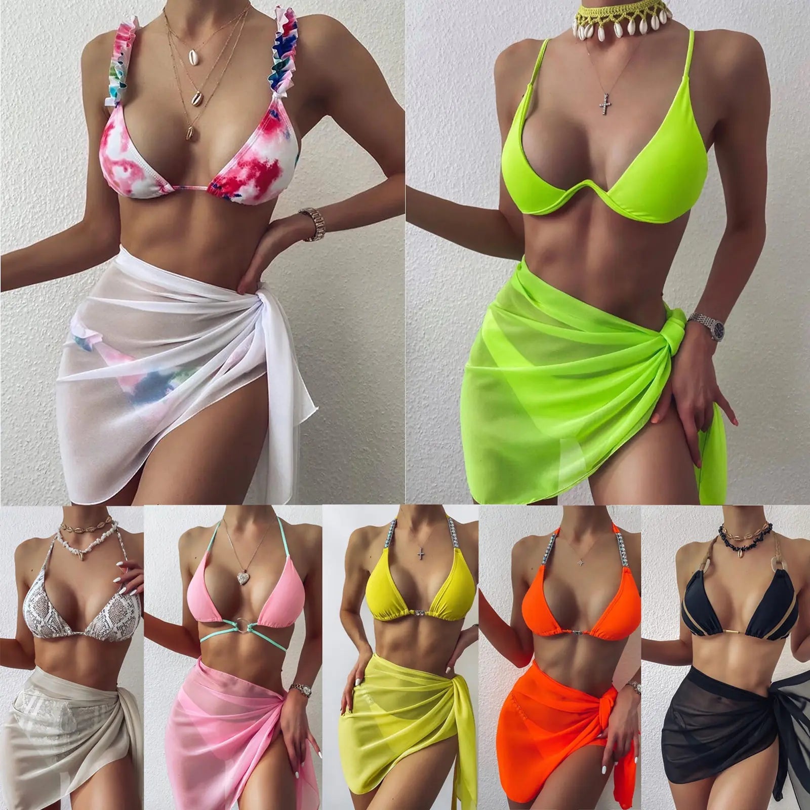 Chiffon Beach Wrap: Stylish Swimwear - SensorySoftShop