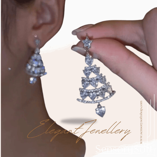 Christmas Tree Earrings - SensorySoftShop