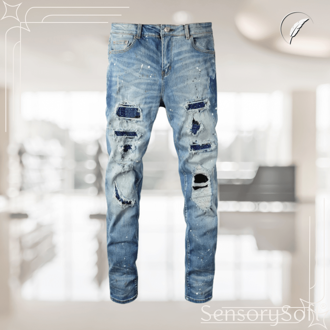 Classic Men's Blue Jeans – Timeless Style and All - Day Comfort - SensorySoft