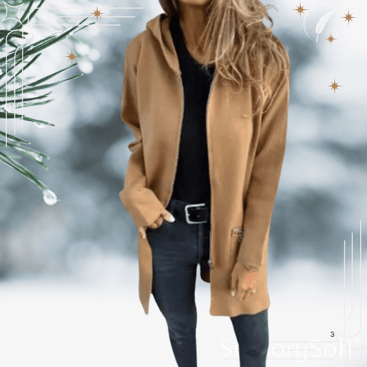 Colored Zipper Hooded Jacket Coat - SensorySoft