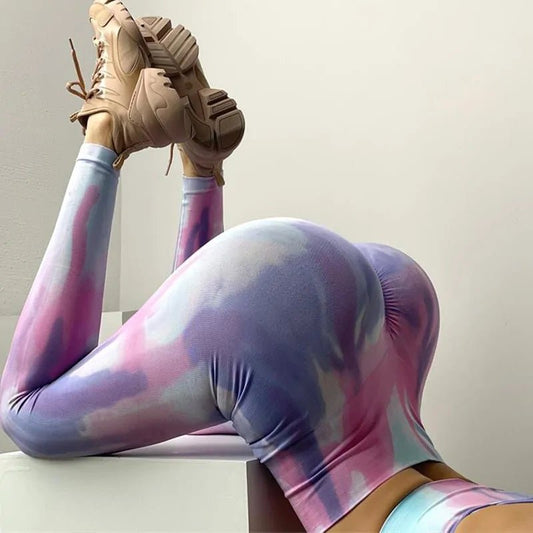 Colorful Seamless High Waist Leggings And Yoga Trousers - SensorySoft