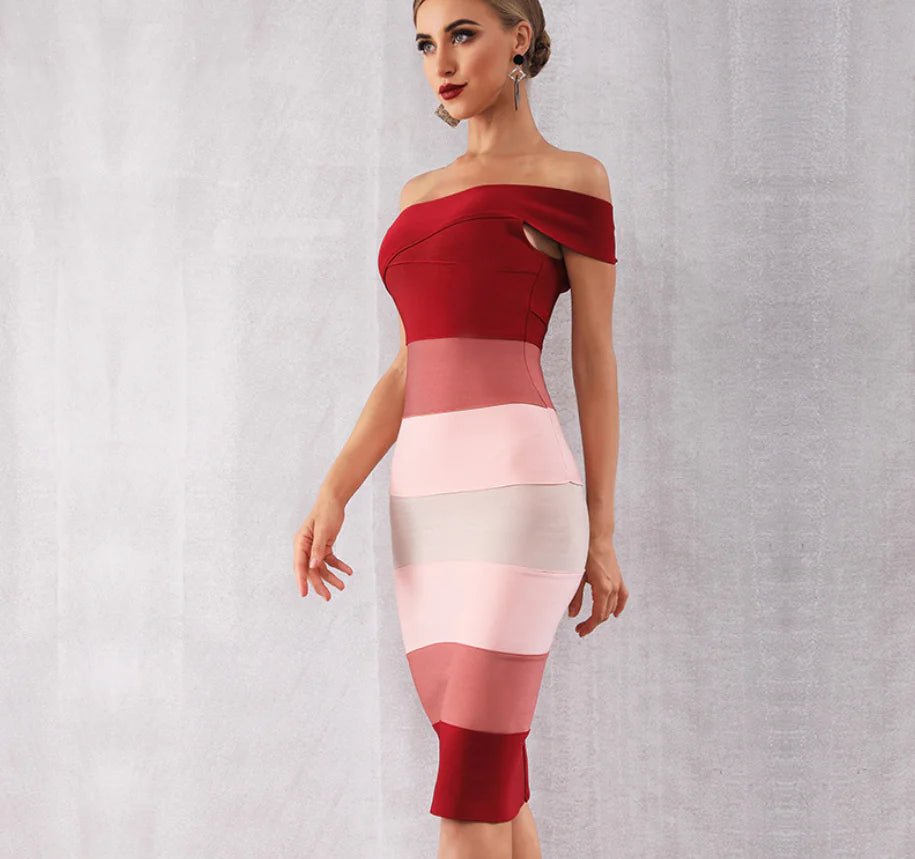 Colourful Dress, Sexy Bandage Dress, Women's Dress - SensorySoftShop
