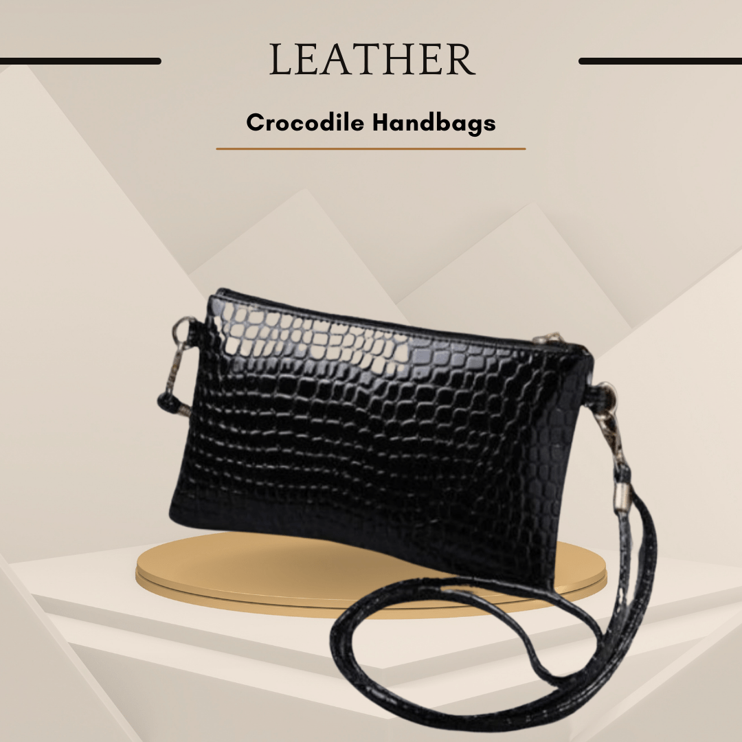 Crocodile Pattern Handbag for Women - Phone Clutch Purse - SensorySoft