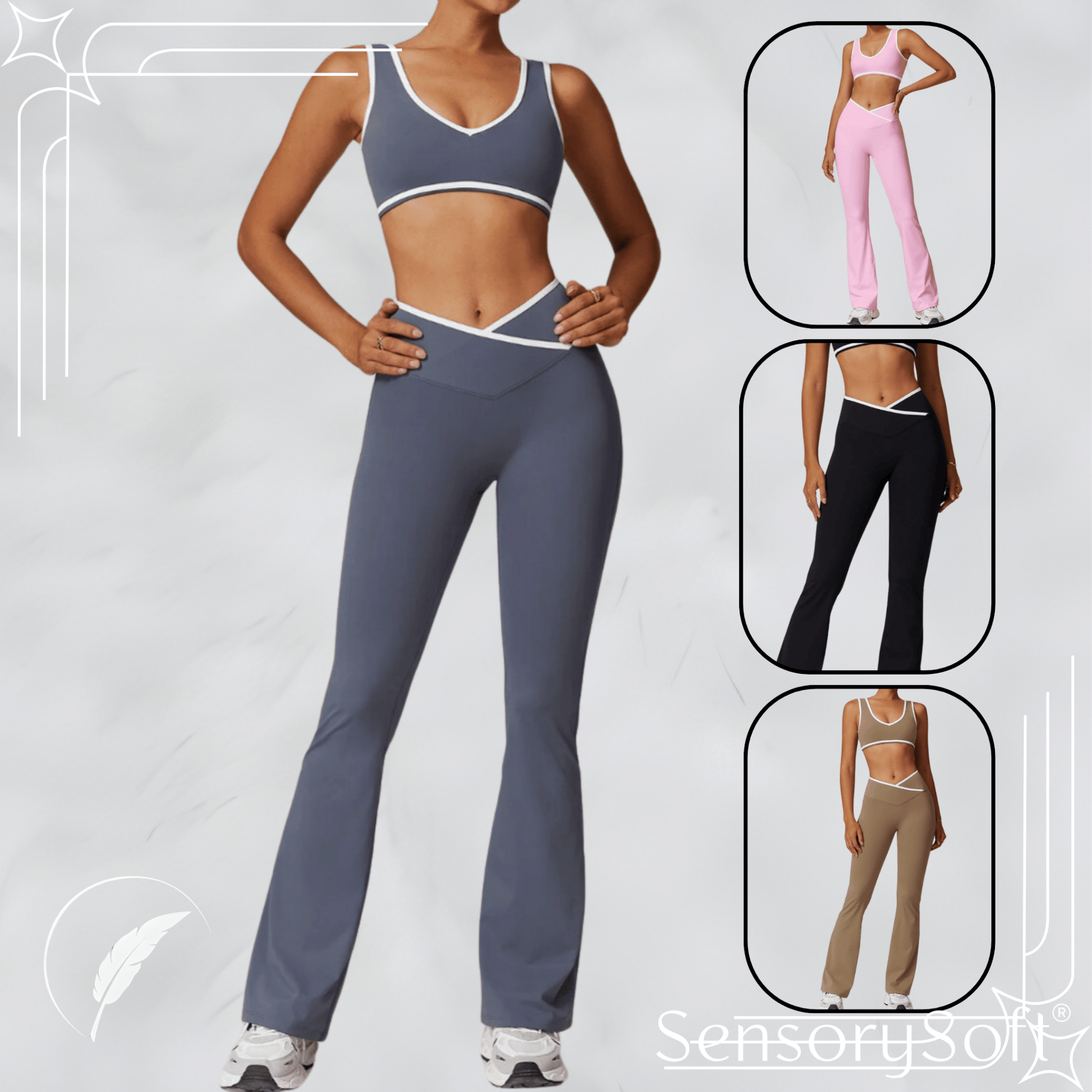 Cross High Top Sports Suit Female Fitness Yoga Wear - SensorySoftShop