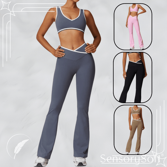 Cross High Top Sports Suit Female Fitness Yoga Wear - SensorySoftShop