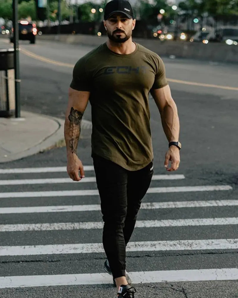 Men's Summer Short Sleeve Fitness T-Shirt