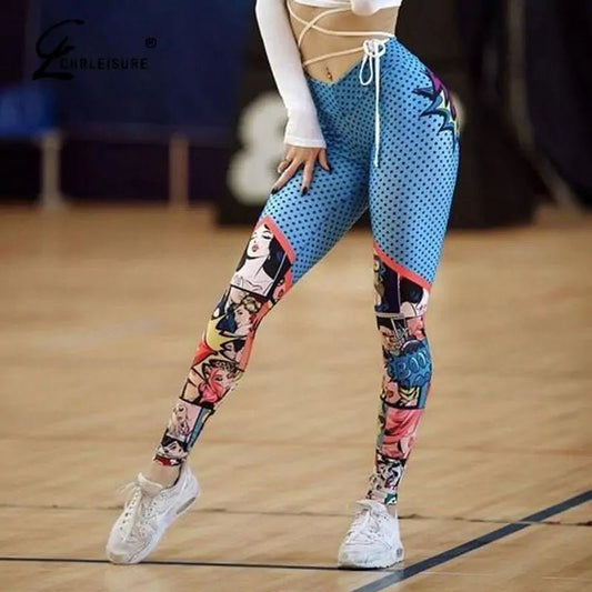 Digital Print High Waist Leggings - SensorySoft