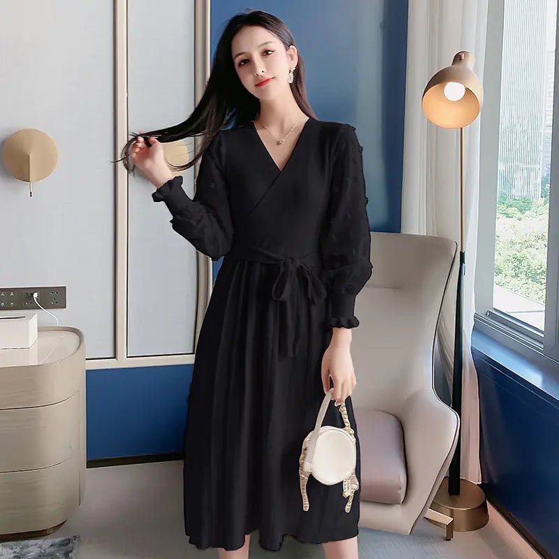 Elegant Women's Knitted Dress Sweater Dress - SensorySoftShop