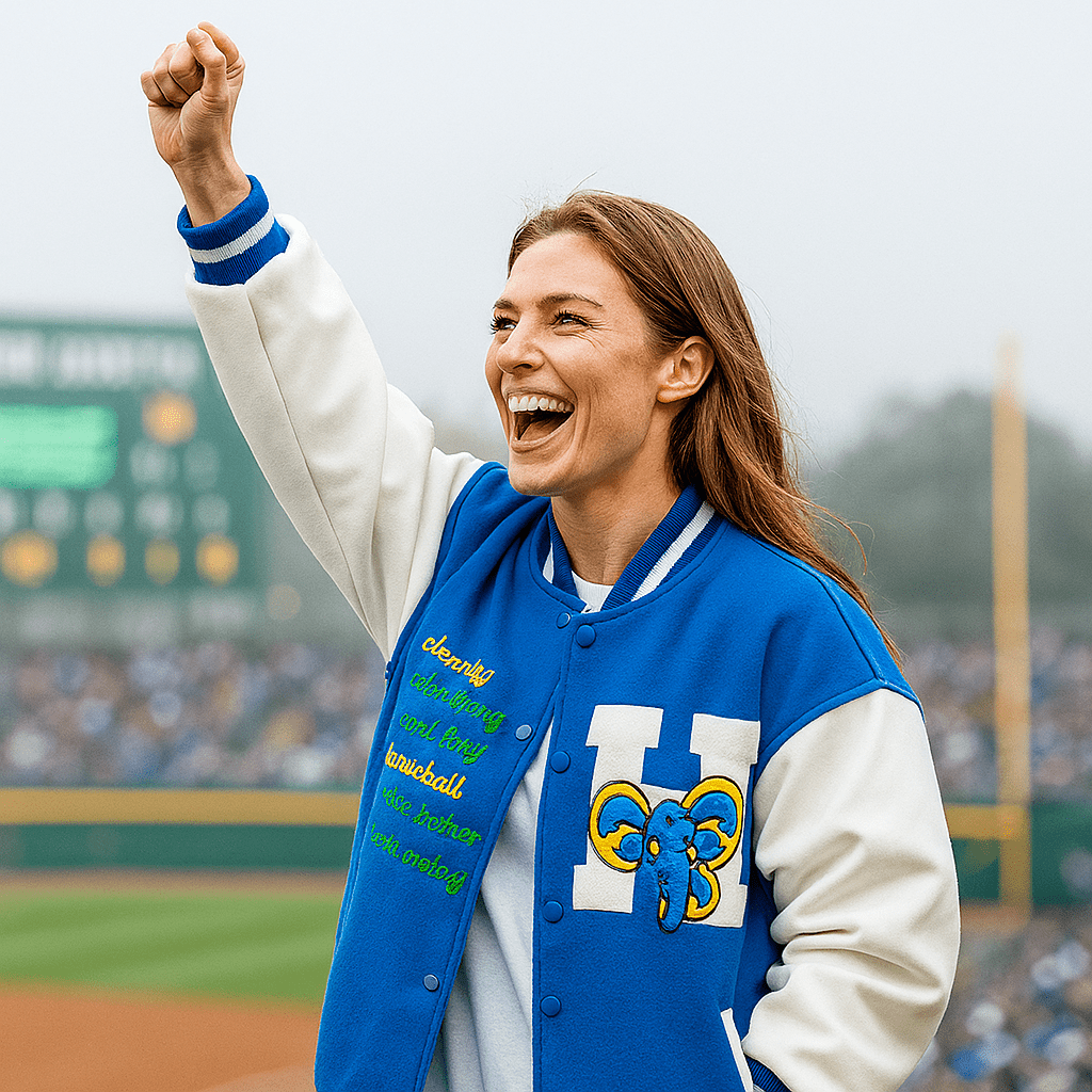 Embroidered Color Matching Couple Baseball Jacket - SensorySoft