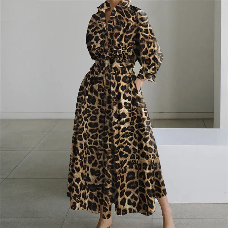 Fall Fashion Leopard Print Dress for Women - SensorySoftShop