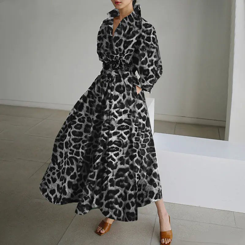 Fall Fashion Leopard Print Dress for Women - SensorySoftShop