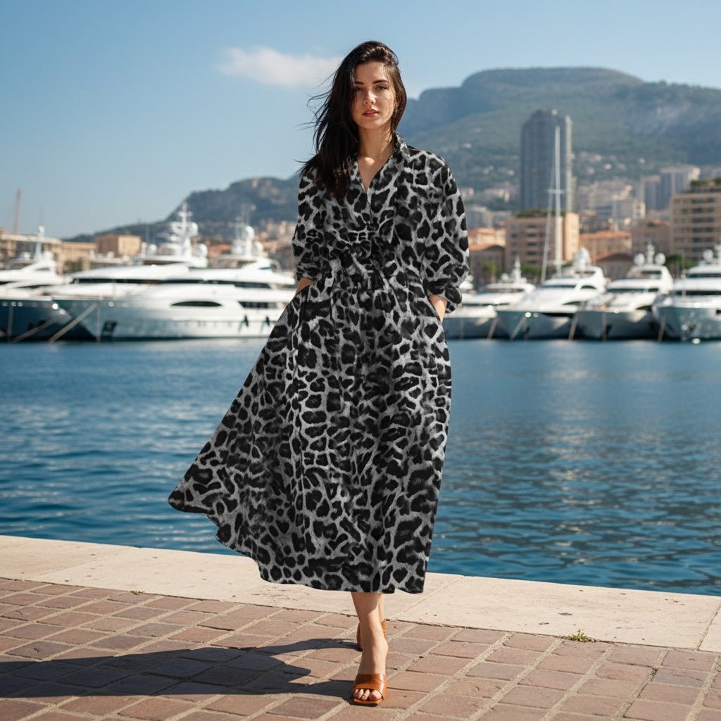 Fall Fashion Leopard Print Dress for Women - SensorySoftShop