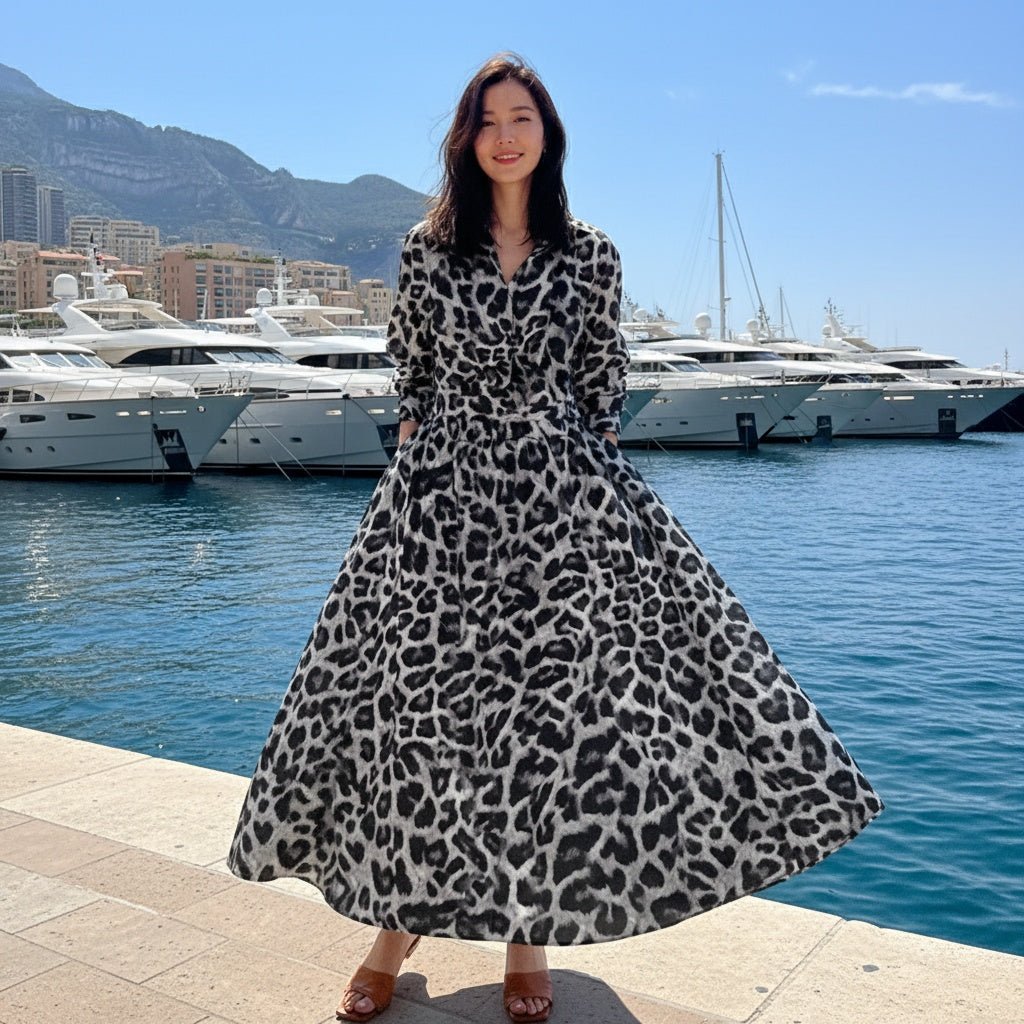 Fall Fashion Leopard Print Dress for Women - SensorySoftShop