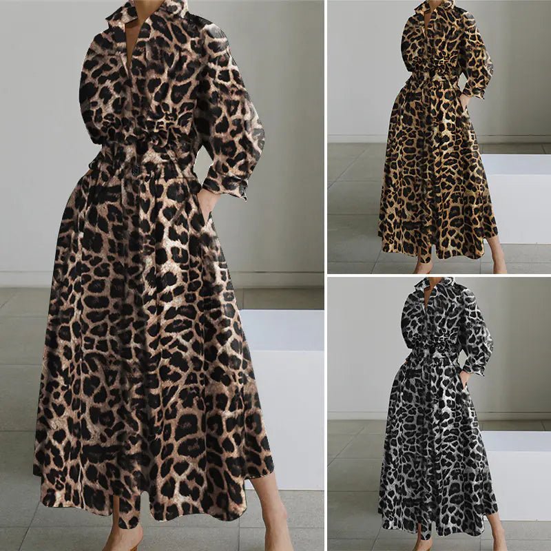 Fall Fashion Leopard Print Dress for Women - SensorySoftShop