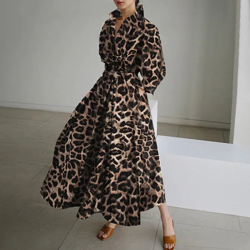 Fall Fashion Leopard Print Dress for Women - SensorySoftShop
