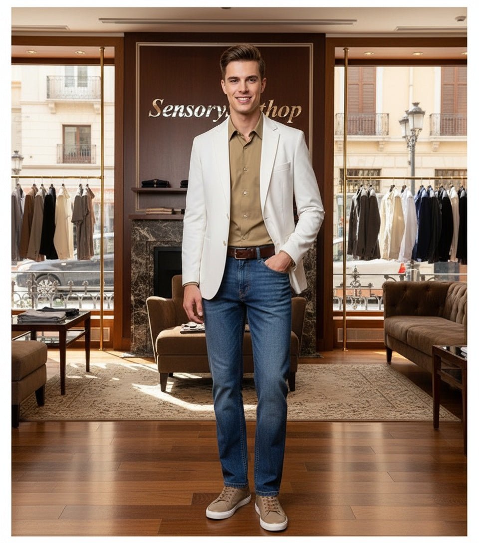 Fashion Casual Straight Leg Pants for Young Men - SensorySoftShop