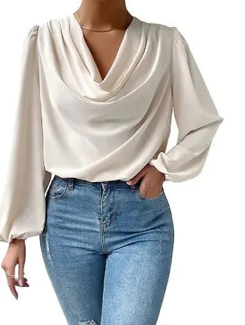 Fashion Women Blouses Pile Collar - SensorySoftShop