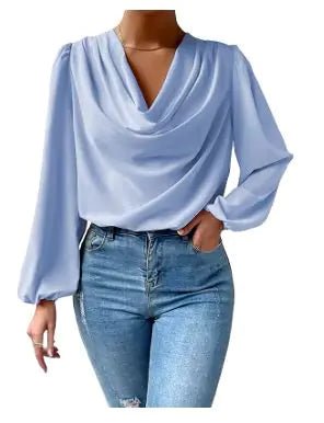 Fashion Women Blouses Pile Collar - SensorySoftShop