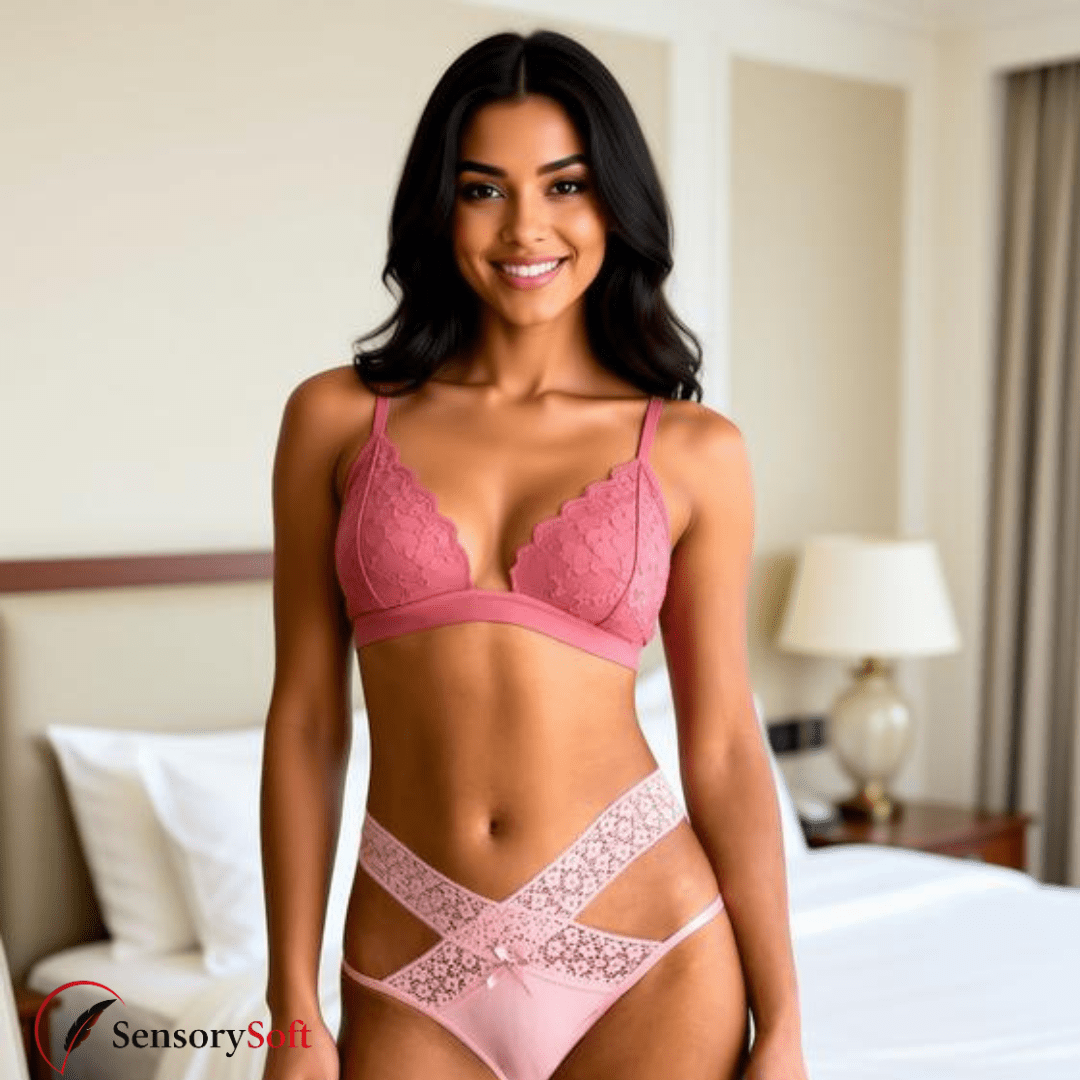 Fashionable Cross Lace Strap Women's Underwear - SensorySoftShop