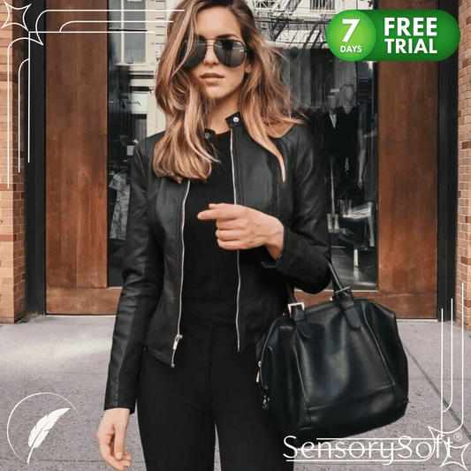 Faux Leather Jacket - SensorySoftShop