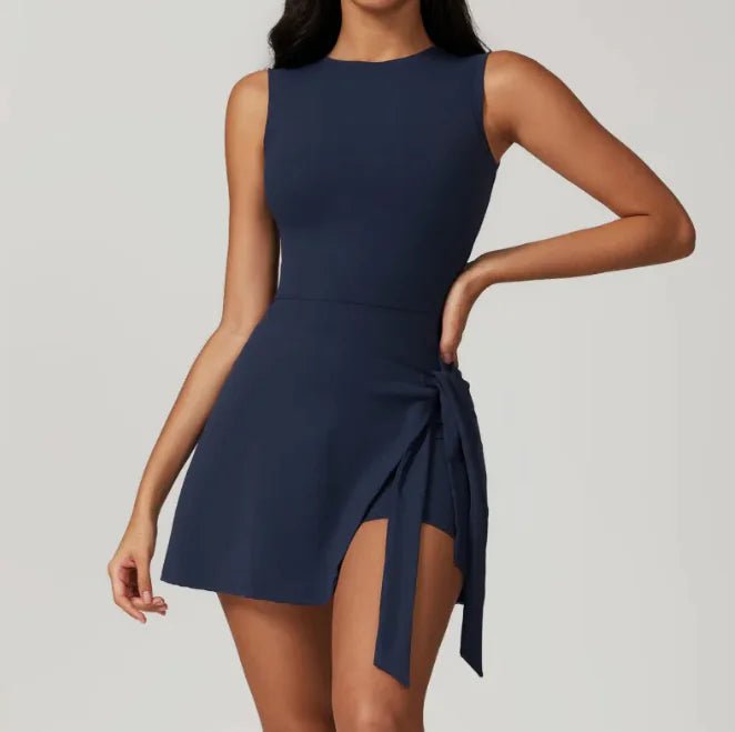 Faux Two - Piece Fitness Dress - SensorySoftShop