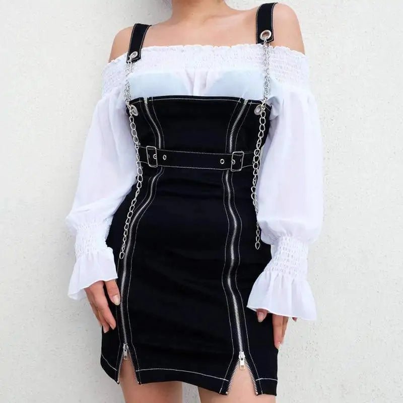 Female Suspender Backless Dress - SensorySoft