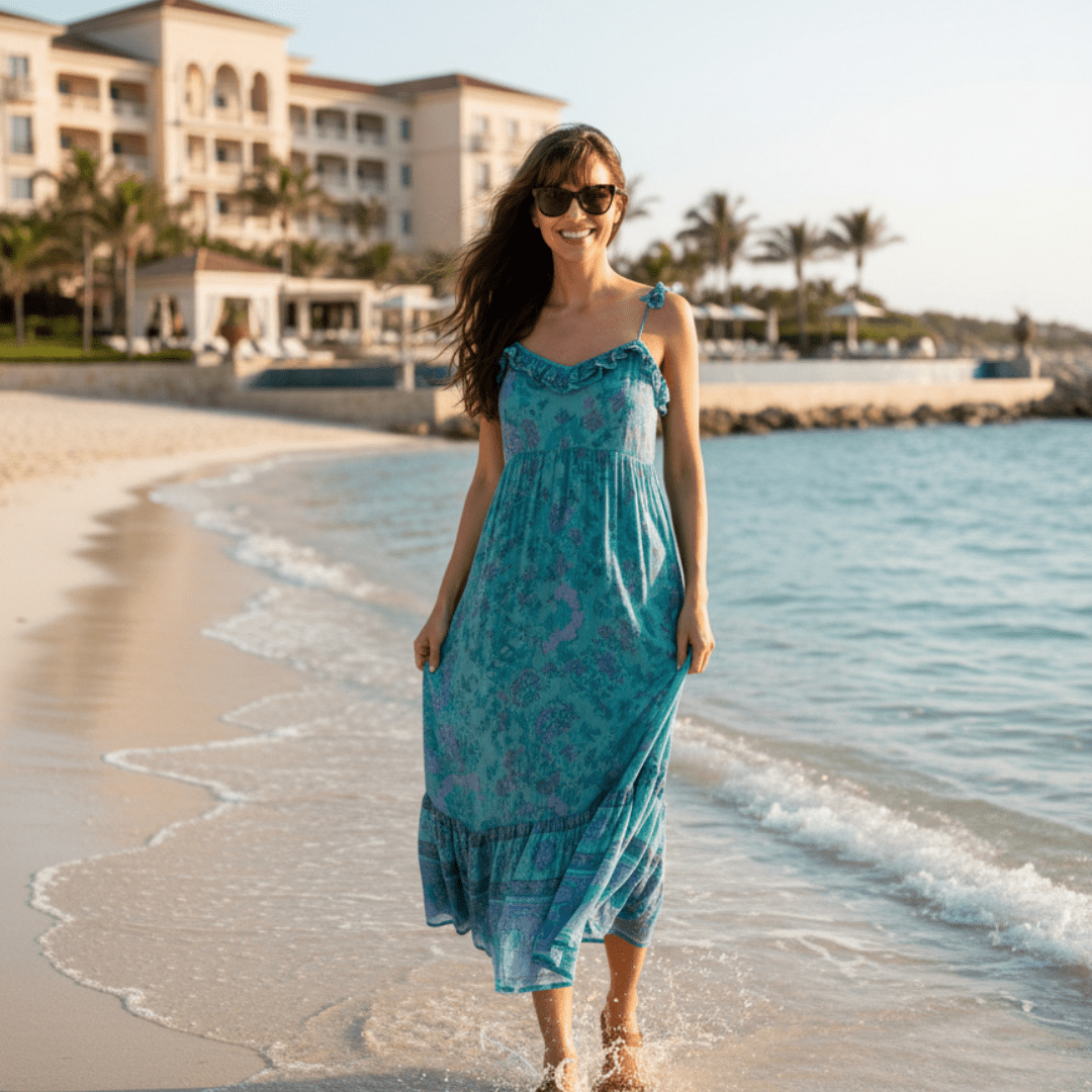 Floral Dress, Slip Dress, Spaghetti Strap Dress - SensorySoftShop