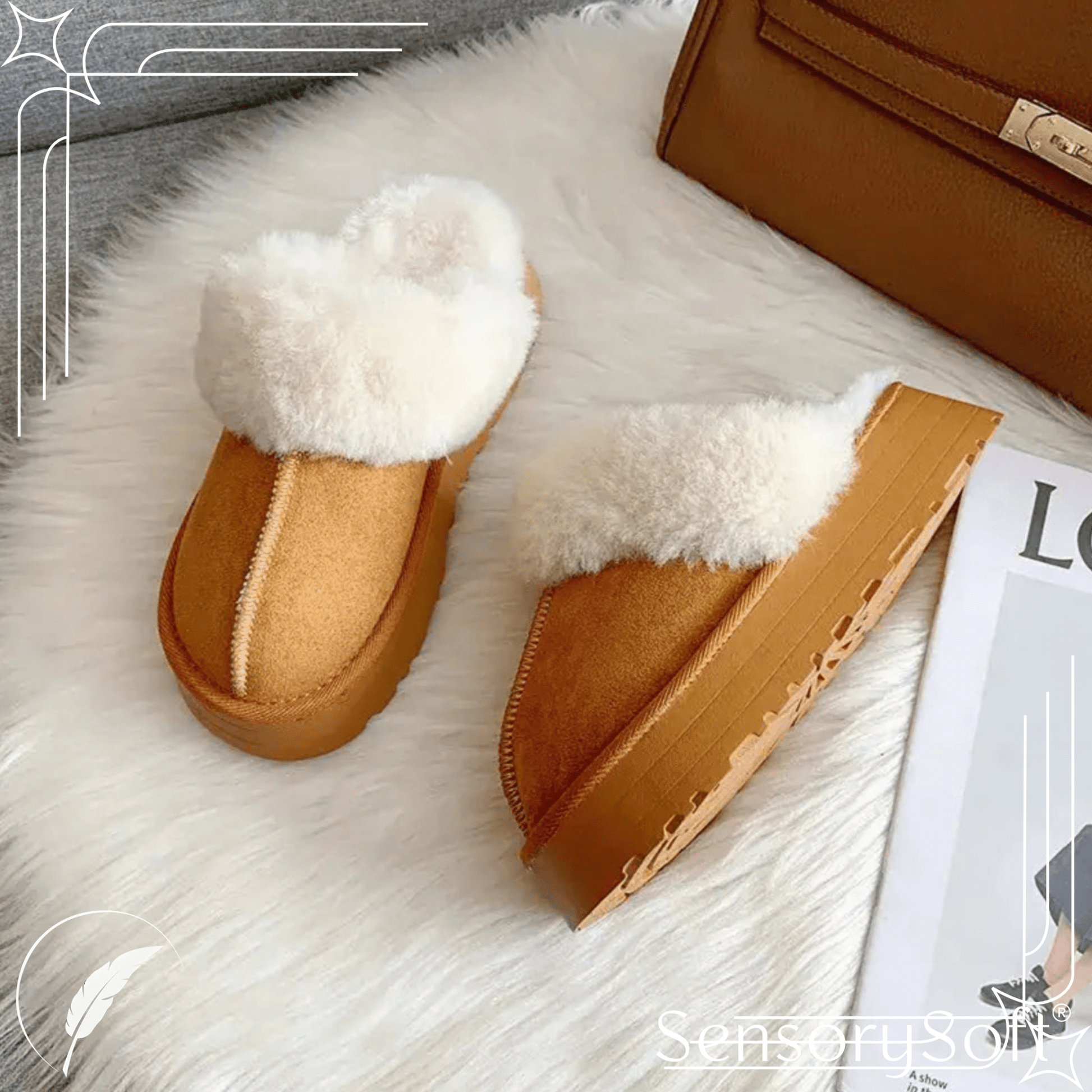 Fur Slippers Women - SensorySoftShop