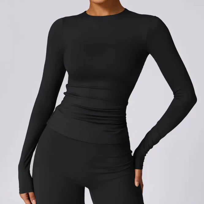 Tight Long Sleeve Yoga Leisure Workout Clothes