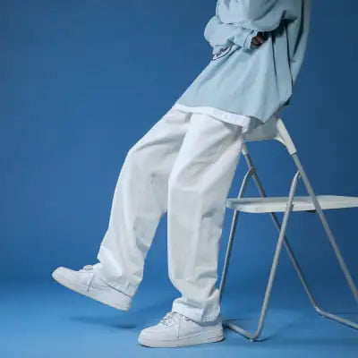 Youth Trend Straight Casual Drape Jeans