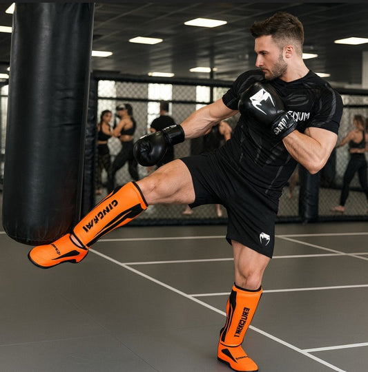 Gingpai Muay Thai Shin Guards for Combat Sports - SensorySoftShop