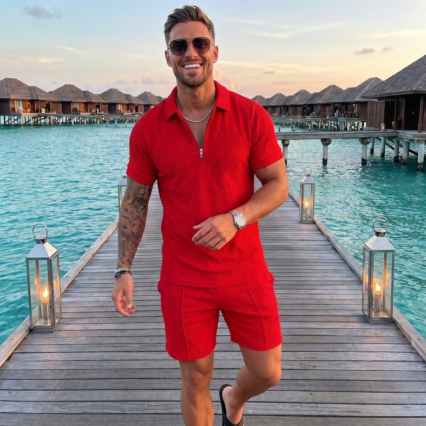 Summer Men's Two-Piece Casual Sportswear Set