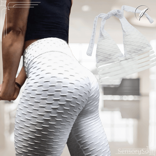 High - Performance Seamless Leggings – Sleek White - SensorySoft