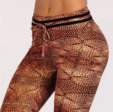 High Waist Royalty Print Fitness Leggings - SensorySoftShop