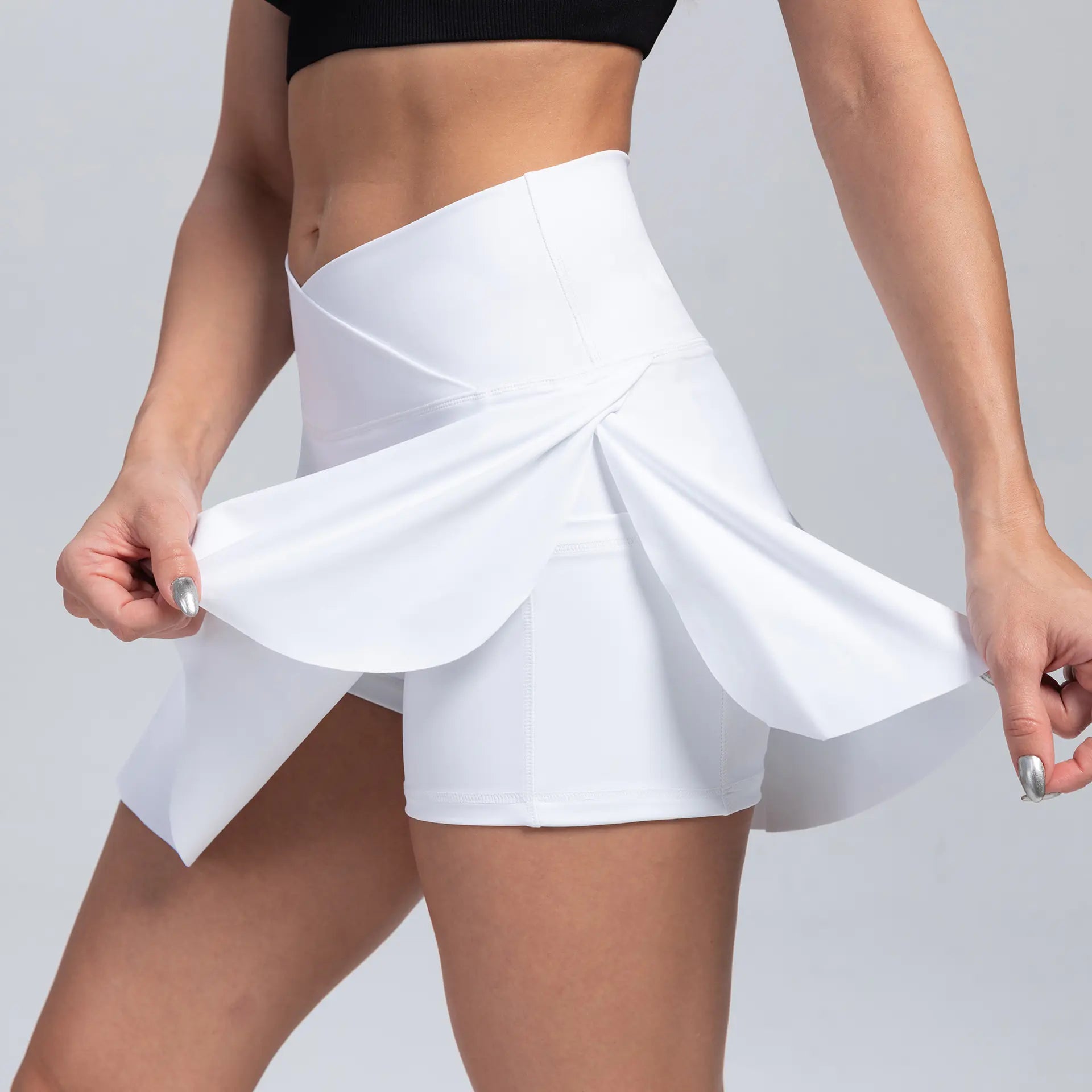 High - Waisted Yoga Skirt Shorts for Fitness and Running - SensorySoftShop