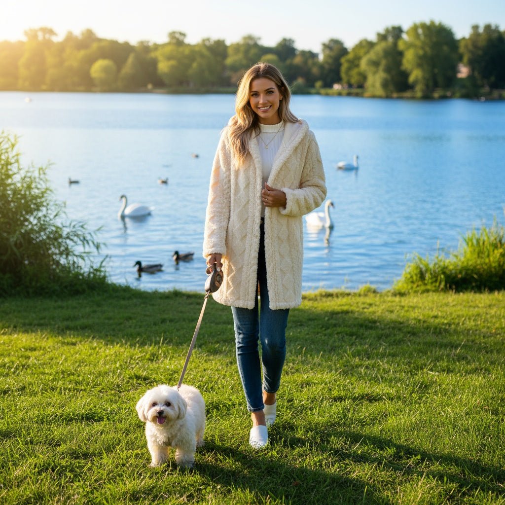 Hooded Cardigan Button Long Jacket Winter Solid Color Long Sleeve Coat - SensorySoftShop