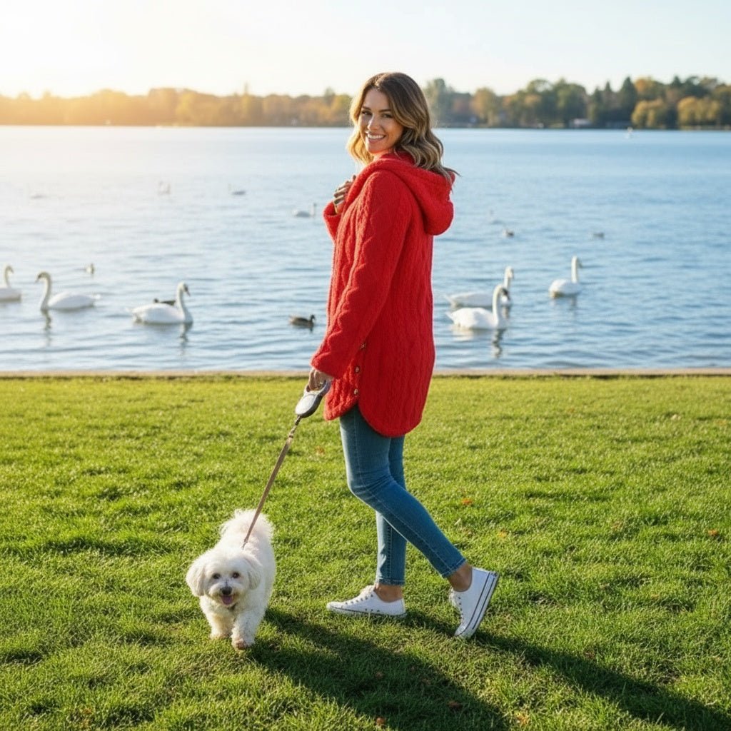 Hooded Cardigan Button Long Jacket Winter Solid Color Long Sleeve Coat - SensorySoftShop