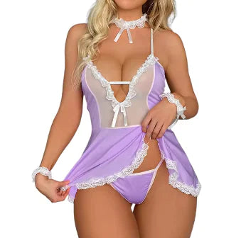 Women Luxury Bra Panty Sleepwear Lingerie