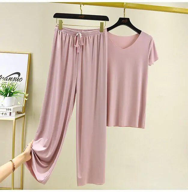 Ice Silk Summer Pajama Set - SensorySoft