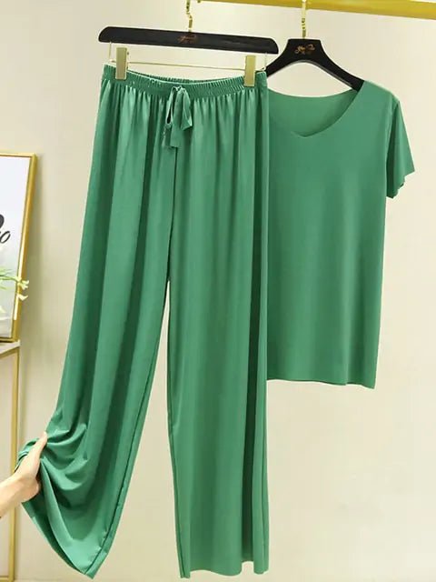 Ice Silk Summer Pajama Set - SensorySoft