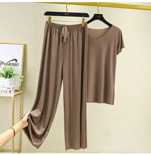 Ice Silk Summer Pajama Set - SensorySoft
