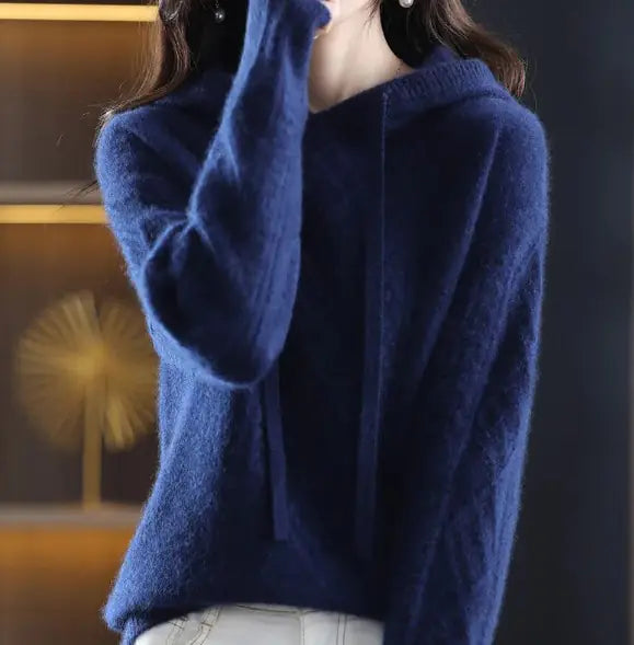 Autumn Hooded Long Sleeve Loose Sweater women