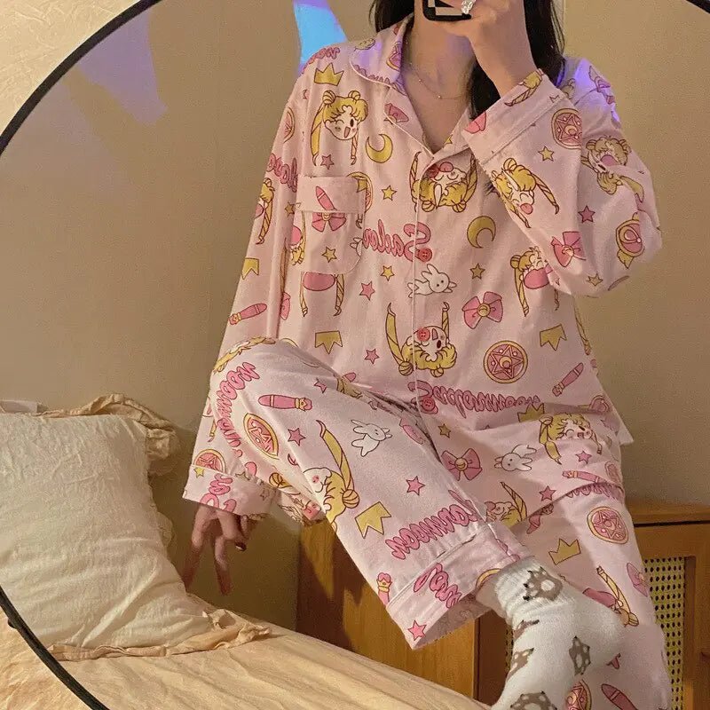 Kawaii Sailor Moon Inspired Pajamas Set - SensorySoft