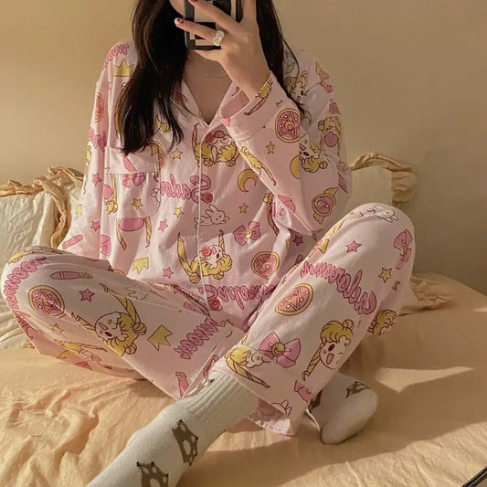 Kawaii Sailor Moon Inspired Pajamas Set - SensorySoft