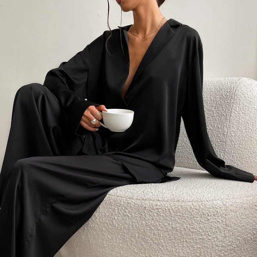 Women's Oversized Silky Satin Sleepwear