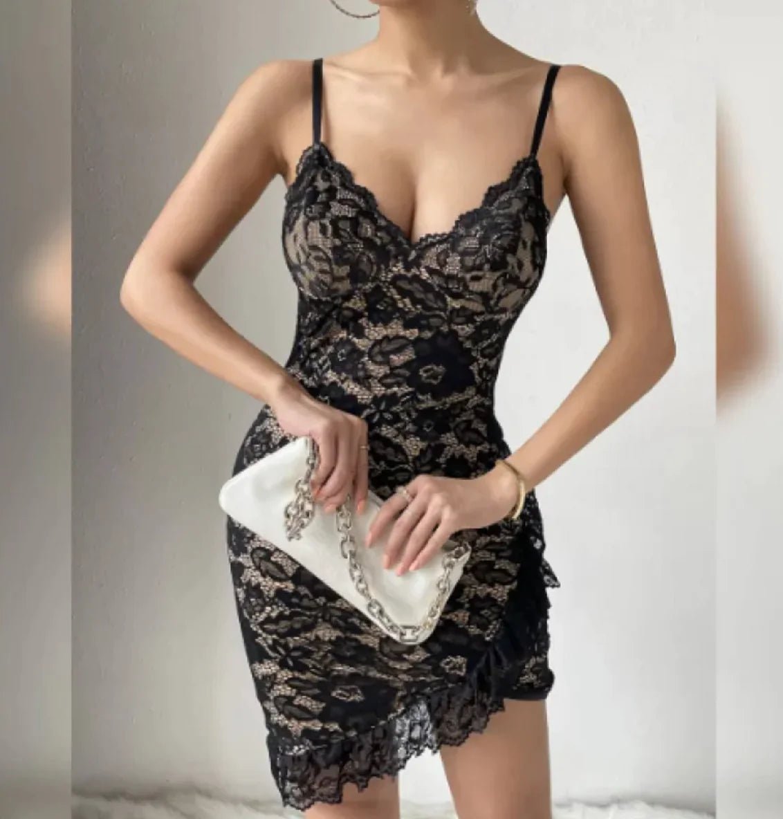 Lace Floral Bodycon Dress - SensorySoft