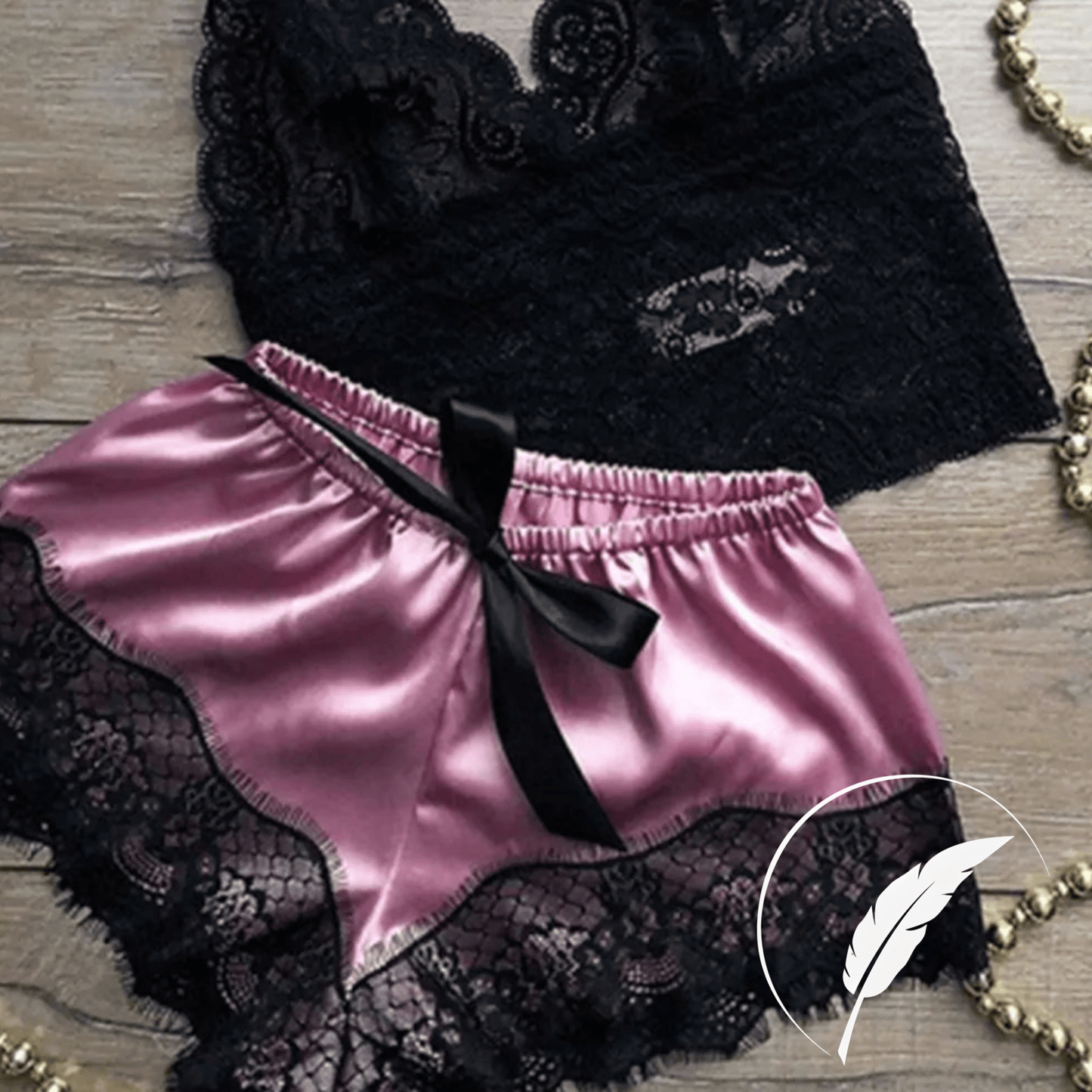 Lace Satin Sleepwear Set - SensorySoftShop